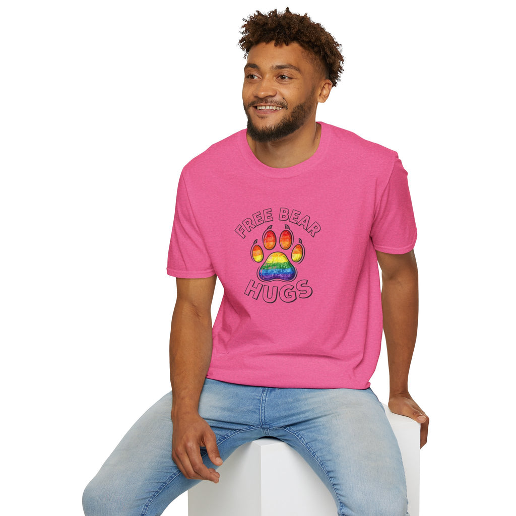Free Bear Hugs Rainbow Paw T-Shirt