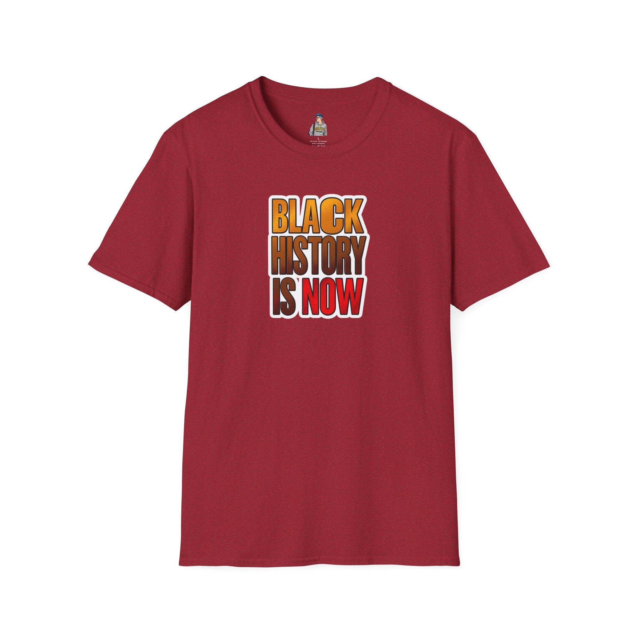 Unisex Softstyle T-Shirt - "Black History is Now" Inspirational Tee