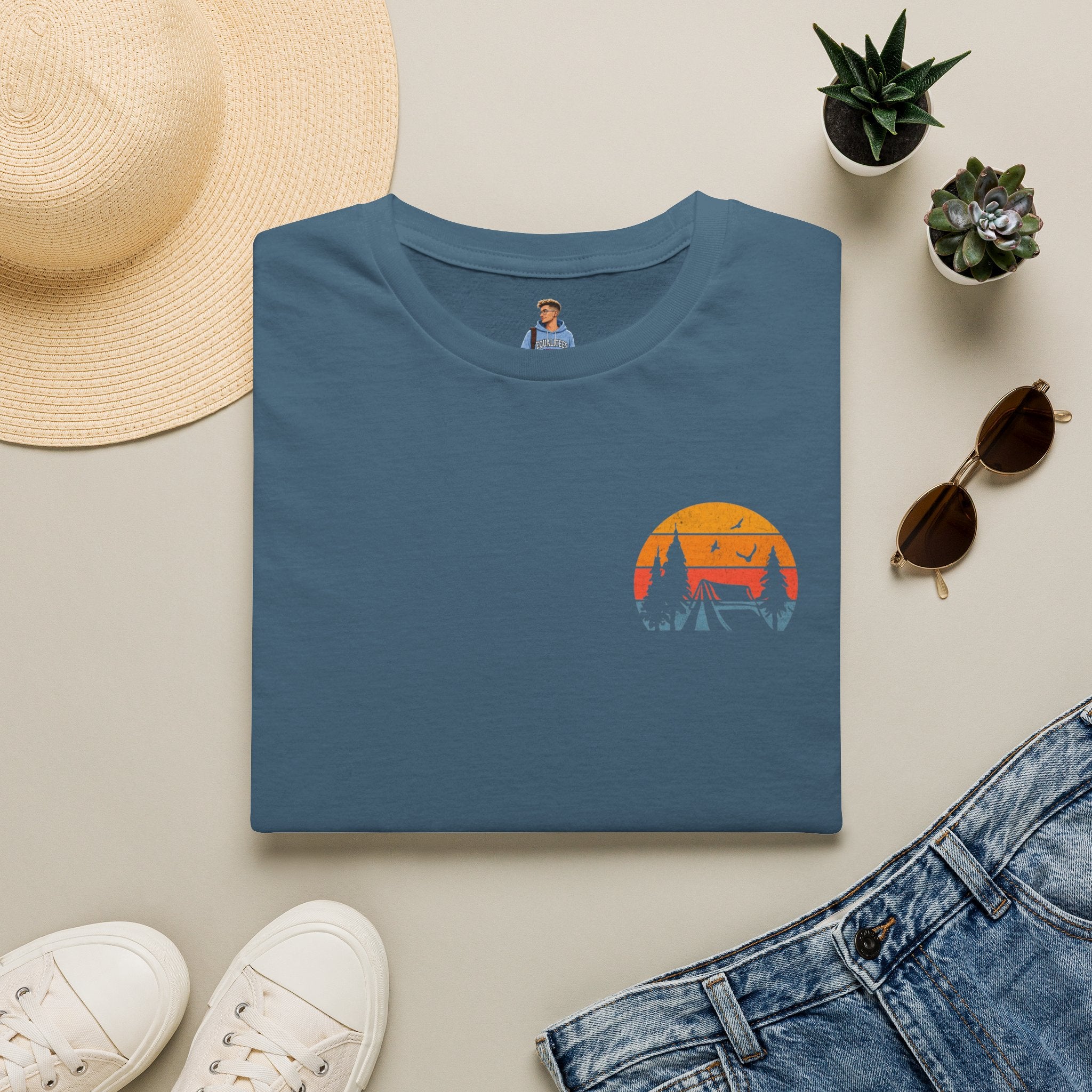 Unisex Softstyle T-Shirt - 'I'd Rather Be Camping' Adventure Tee