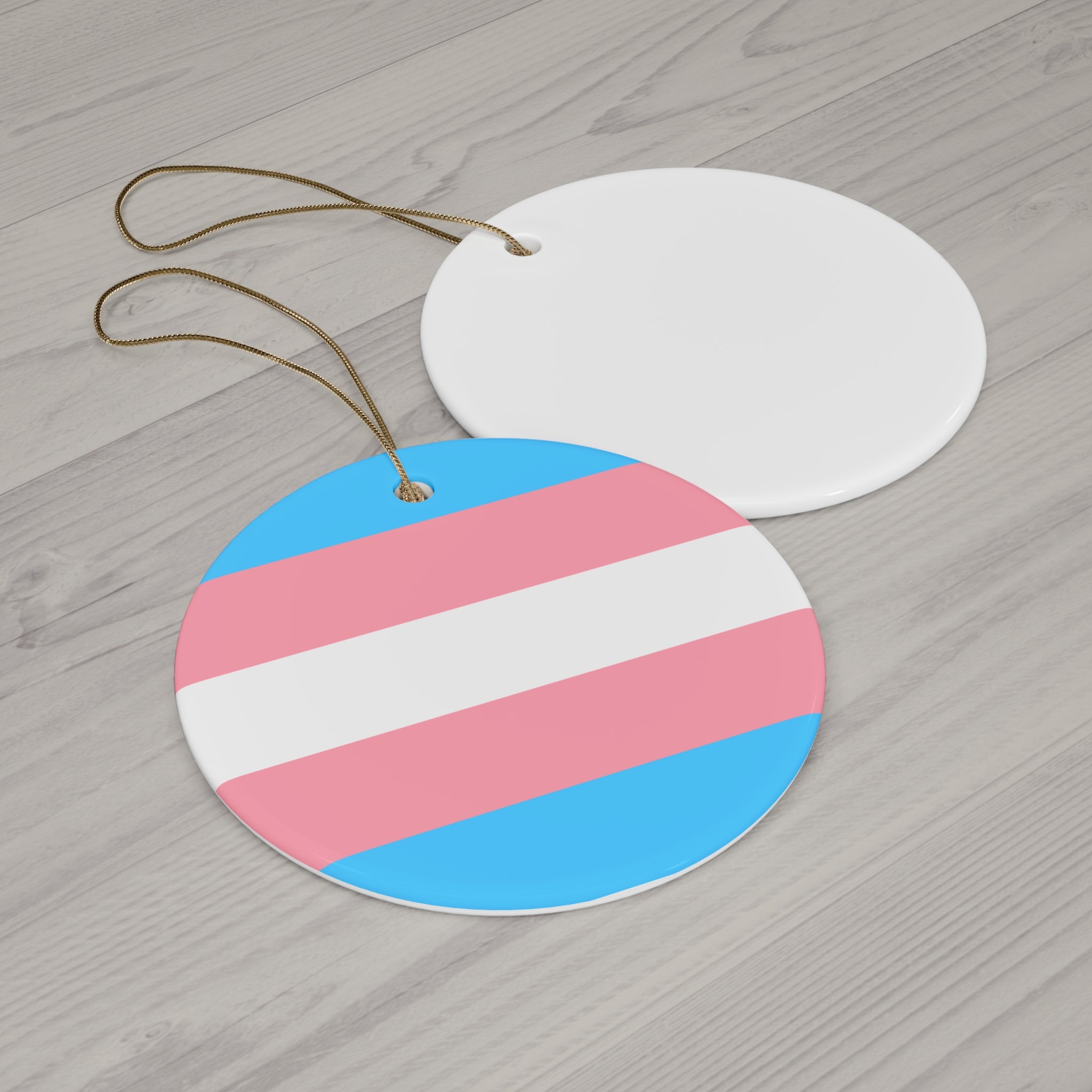 Transgender Pride Ceramic Ornament - 4 shapes