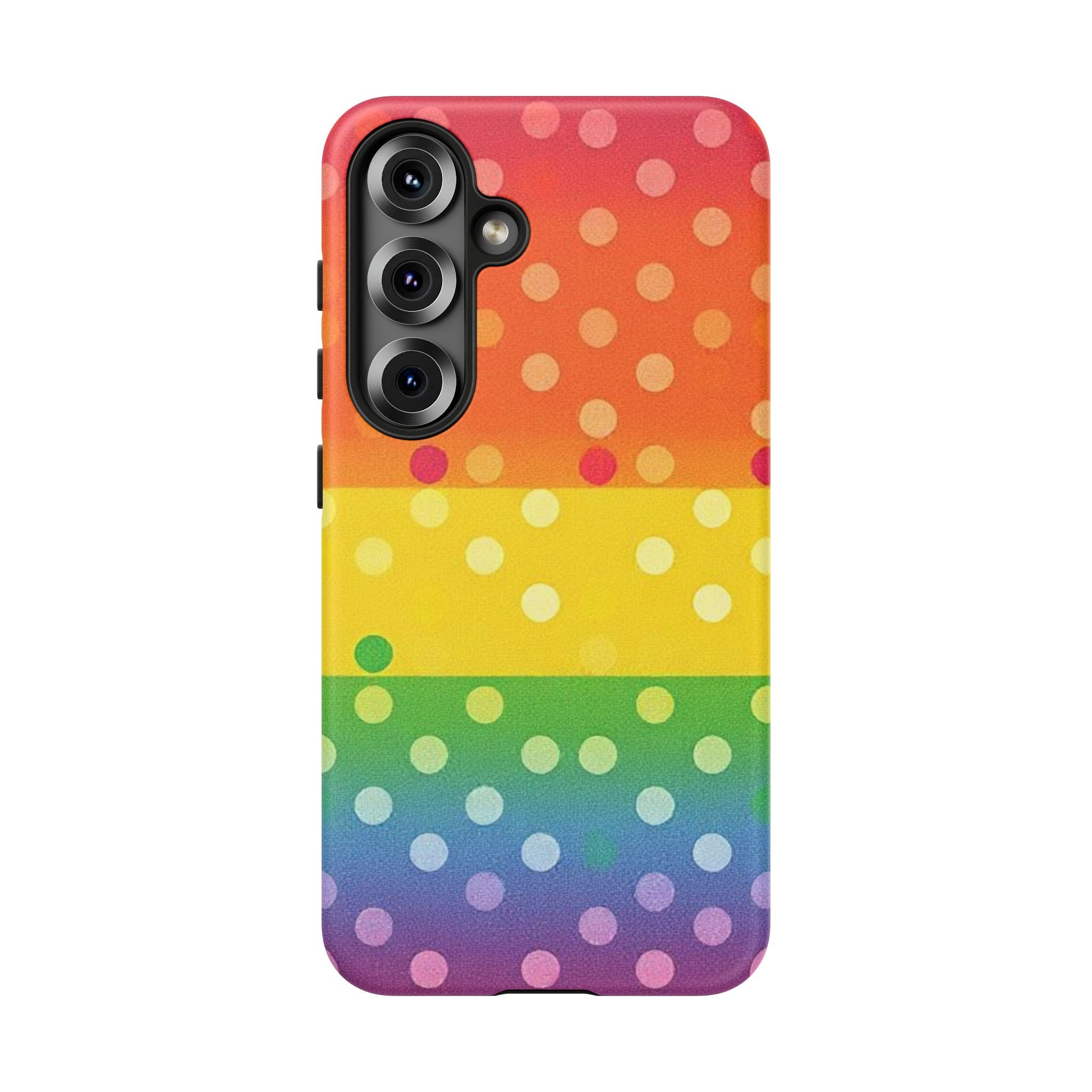 Rainbow Polka-Dot Tough Case for Android