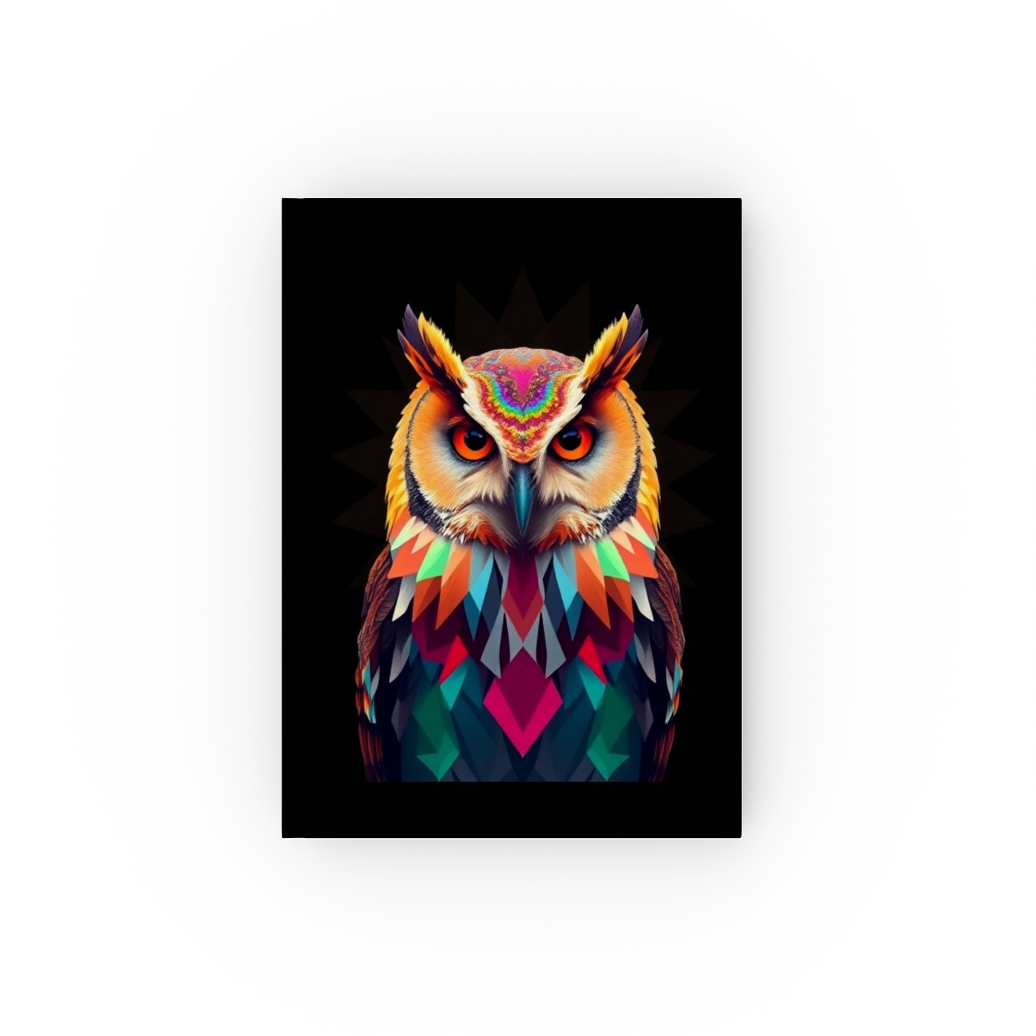Fractal Owl Hard Backed Journal - Perfect for Gifts, Journaling, and Celebrations