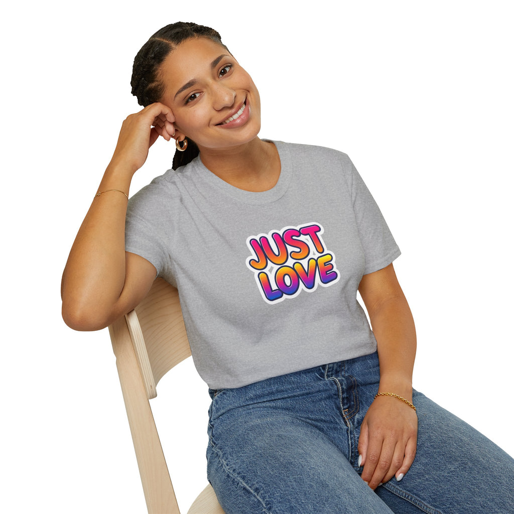 Just Love Unisex Softstyle T-Shirt | Perfect for Pride, Anniversaries, and Everyday Wear