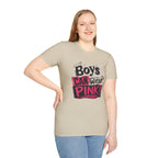 Boys Can Wear Pink T-Shirt — Bold Retro Feminist Graphic Tee