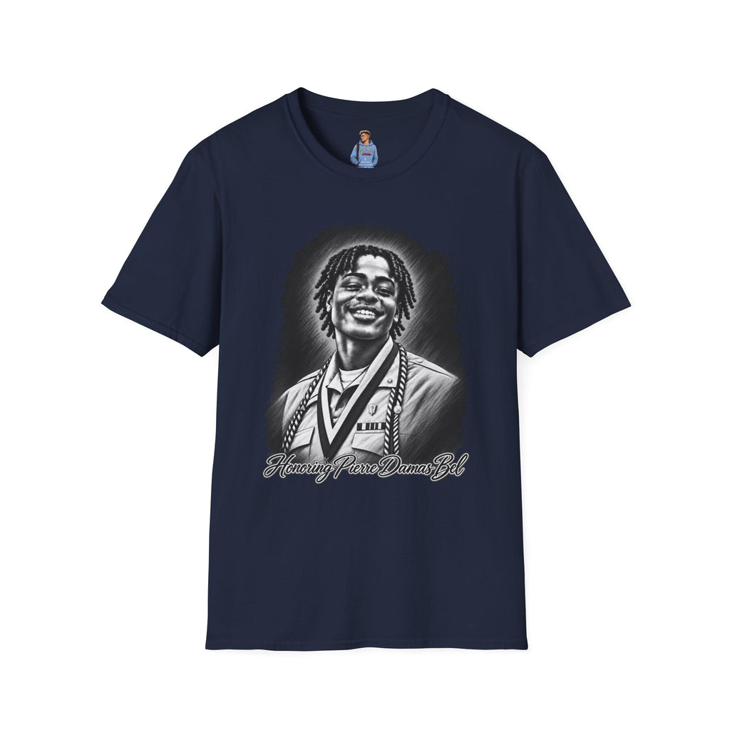 Smiling Portrait Front - In Memory of Pierre Damas Bel T-Shirt