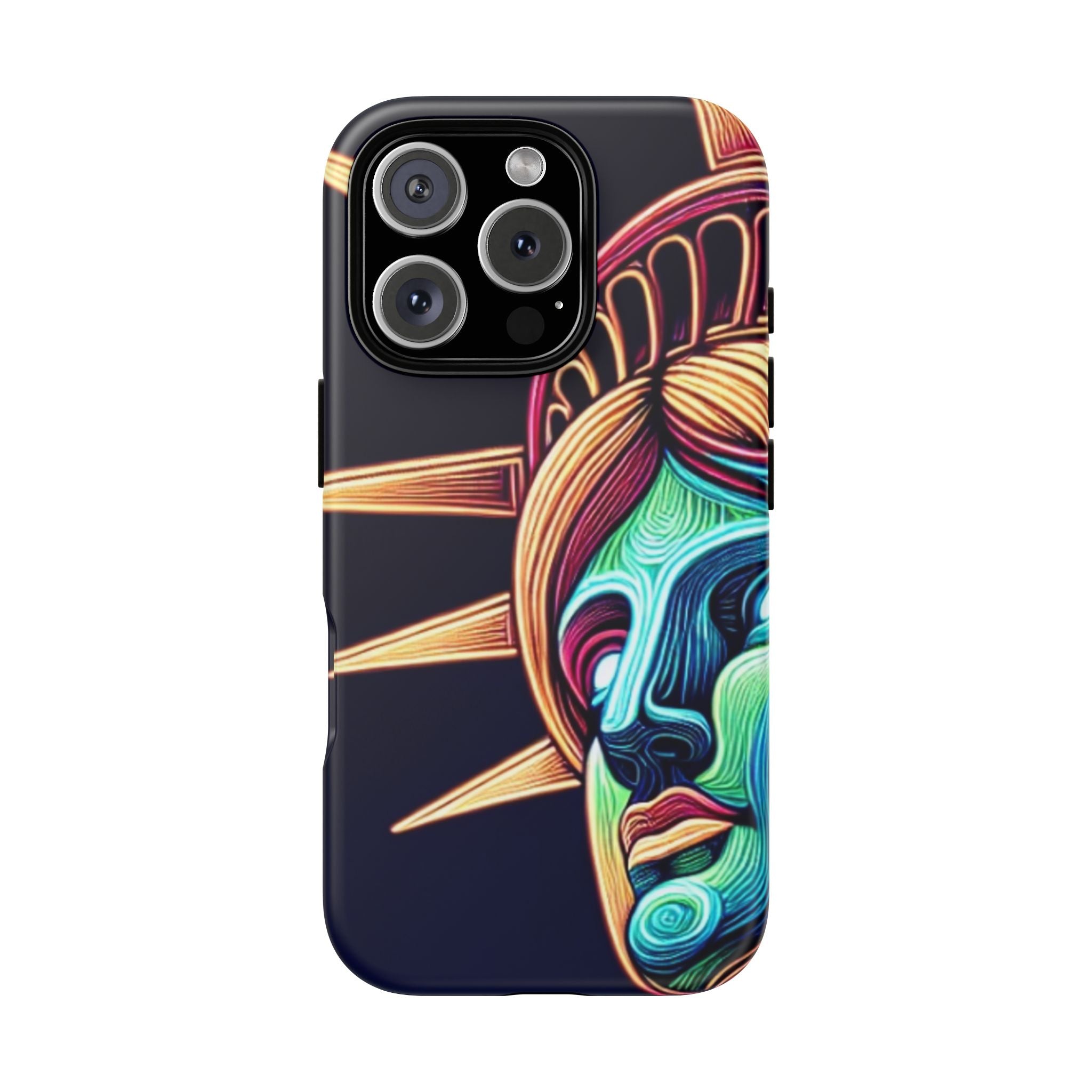 Statue of Liberty Neon Glowing Art Tough Case for Android & iPhone
