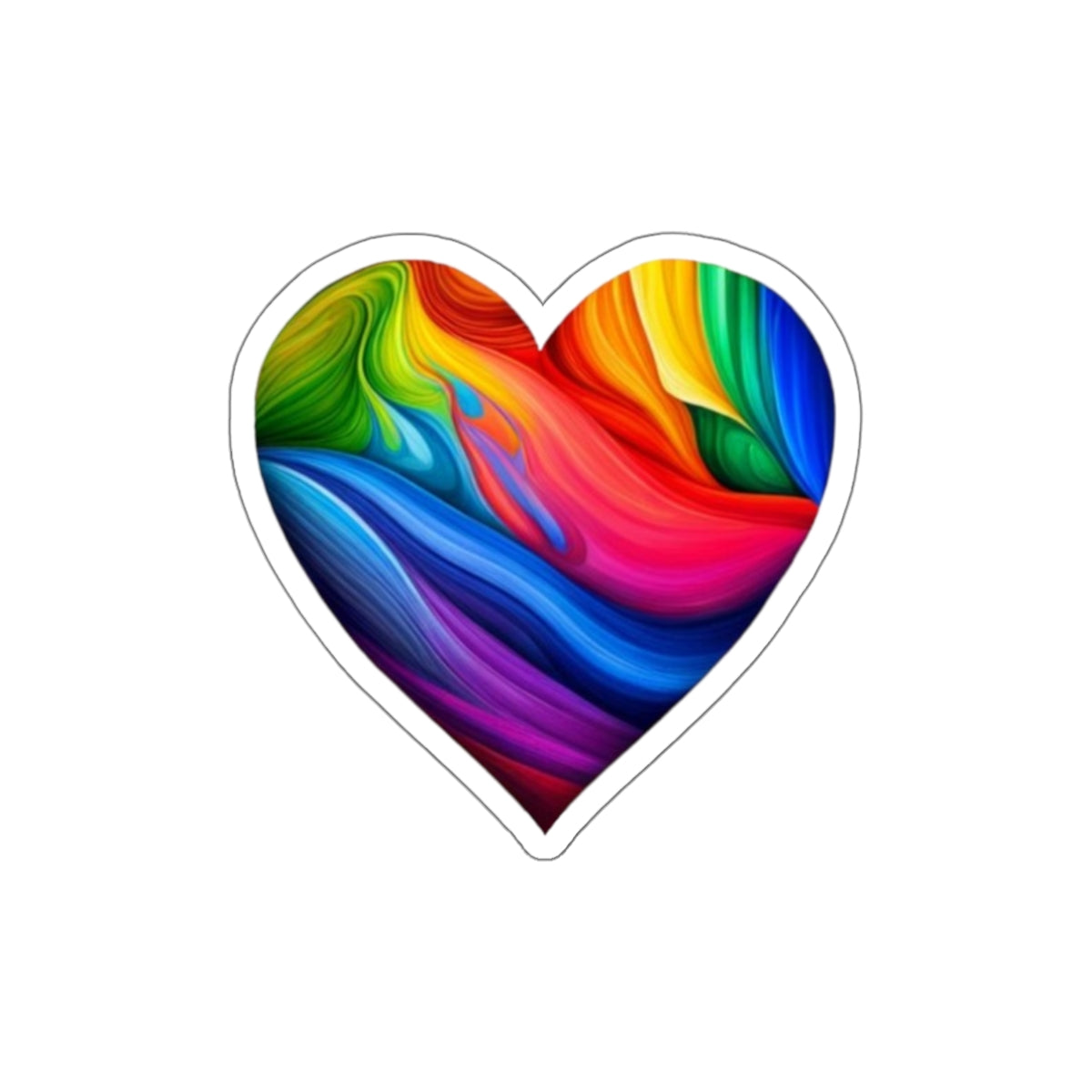 Die-Cut Stickers - Rainbow Heart