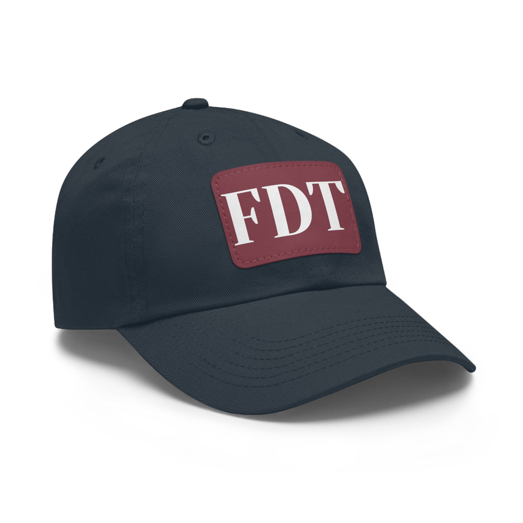 Stylish Dad Hat with FDT Leather Patch - Casual Sun Protection for Dads