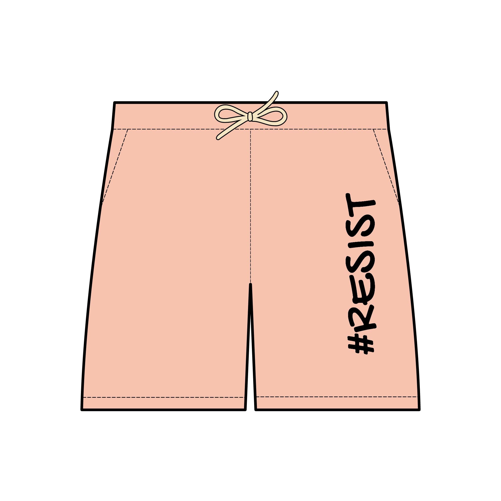 Unisex Lightweight Fleece Sweat Shorts with '#RESIST' Design