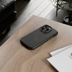 Android OR iPhone Compatible Cases - Gold Line Face Design - Unique Tough Cases