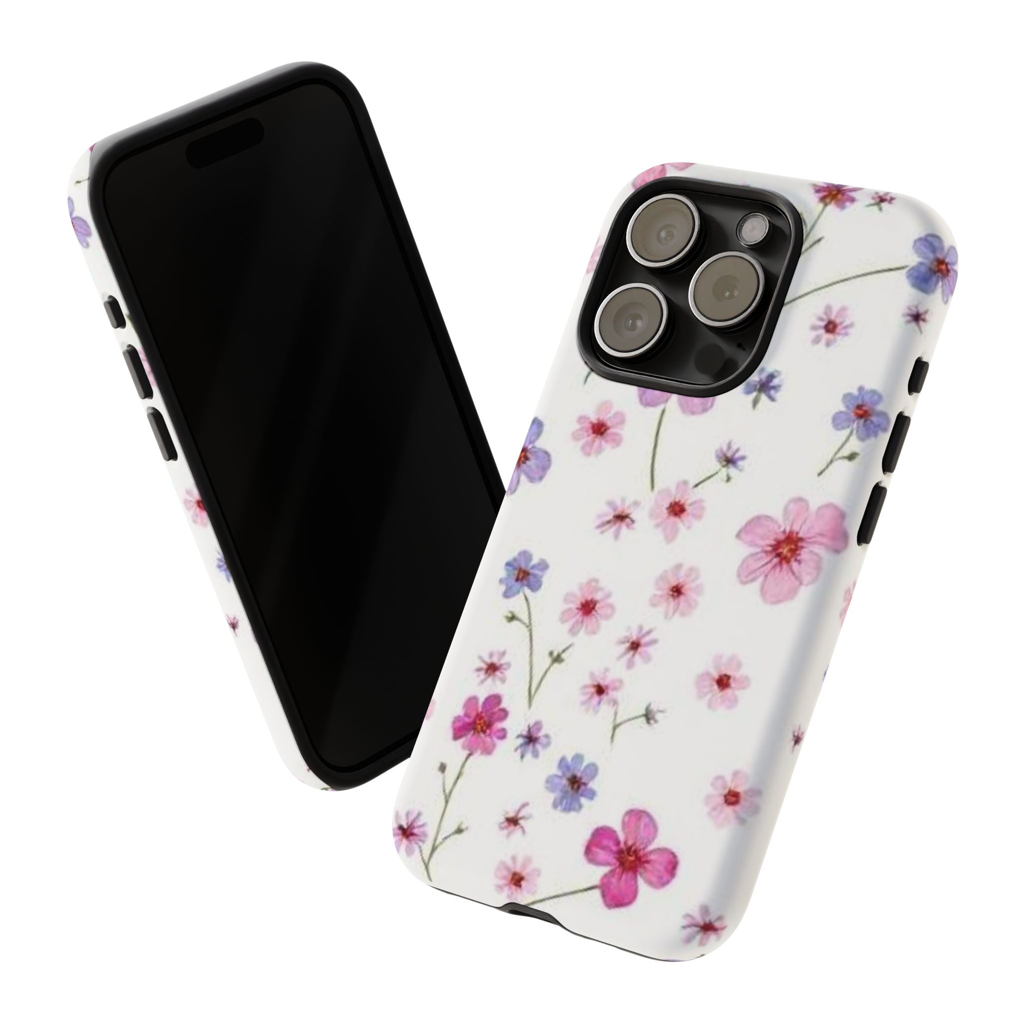 Floral Pink Wildflower Tough Phone Case for iPhone