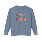 Unisex Lightweight Crewneck Sweatshirt - MAMA with Flowers