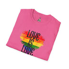 Pride Love Is Love Unisex Softstyle T-Shirt - EqualiTees.Me