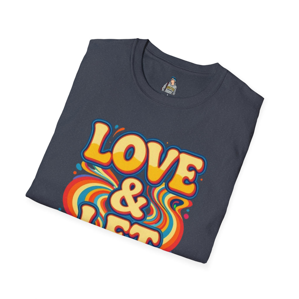 T-Shirt — "Love & Let Love" Retro Rainbow Peace Tee