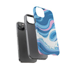 Blue & Pink Swirl Tough Case for iPhone