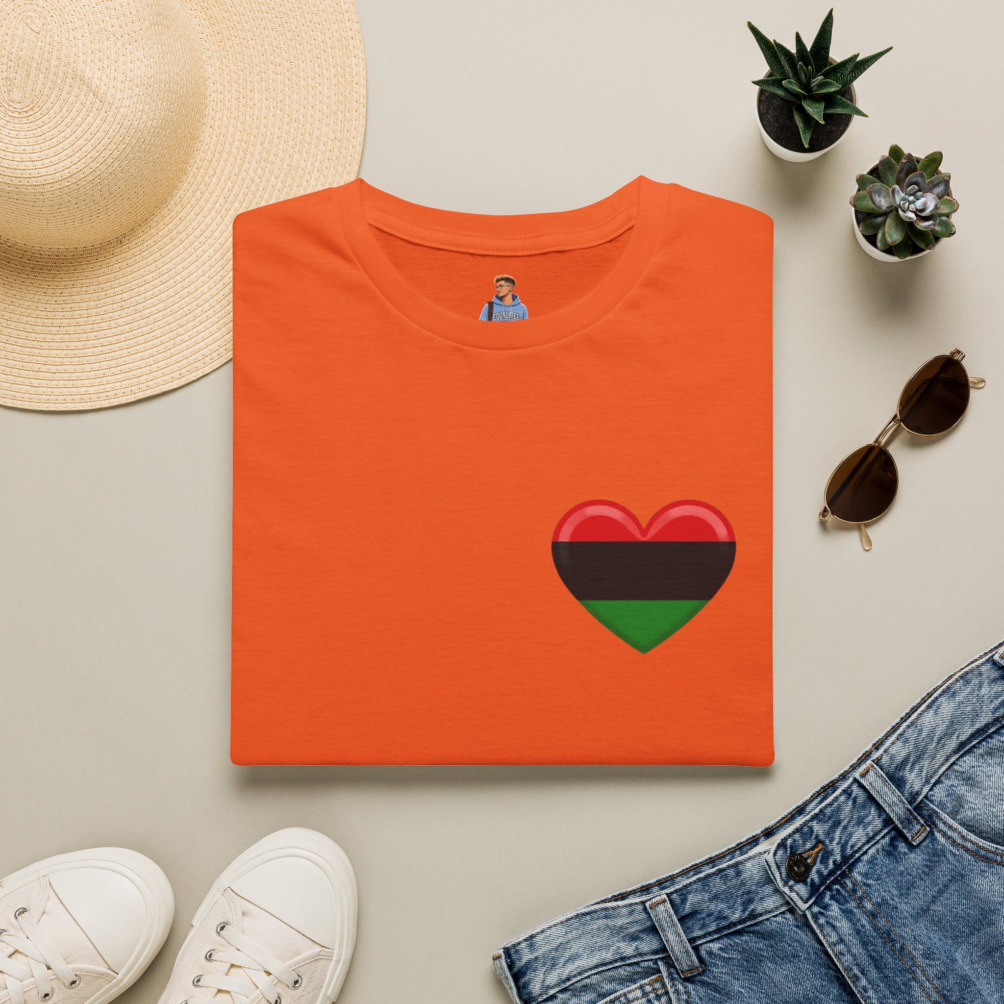 Unity and Heritage Unisex Softstyle T-Shirt with Pan-African Heart