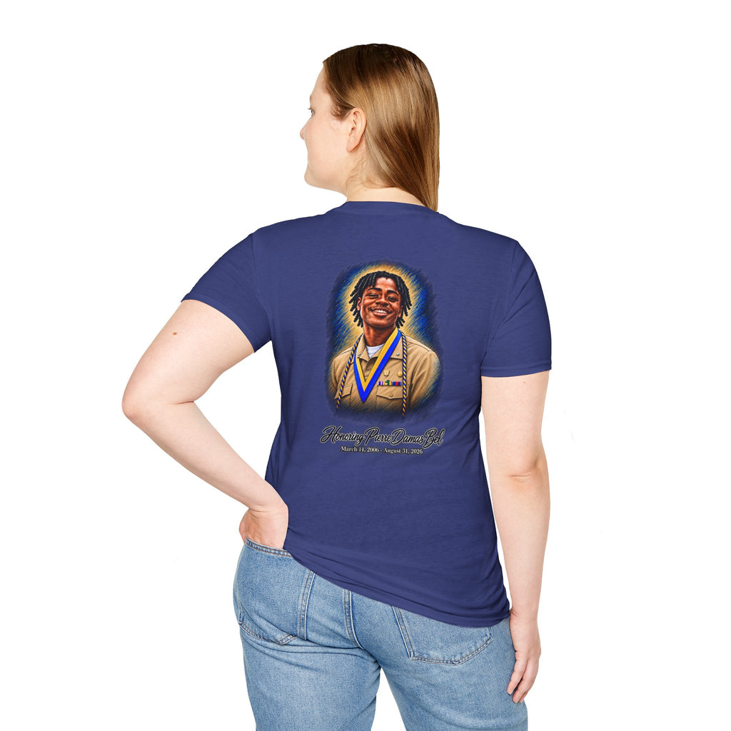 Portrait Front and Back - In Memory of Pierre Damas Bel T-Shirt
