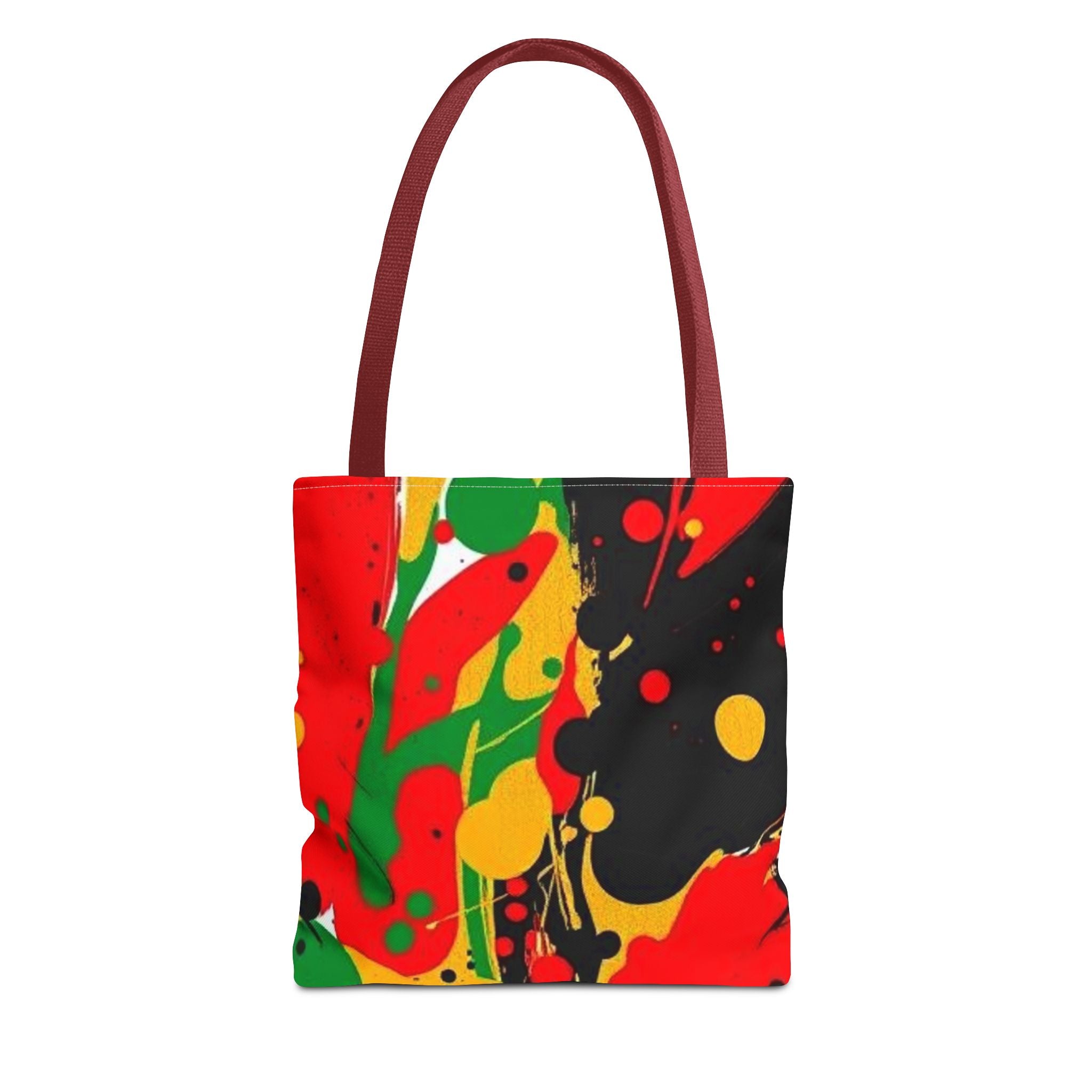 Green, Red Yellow Paint Splatter Tote Bag