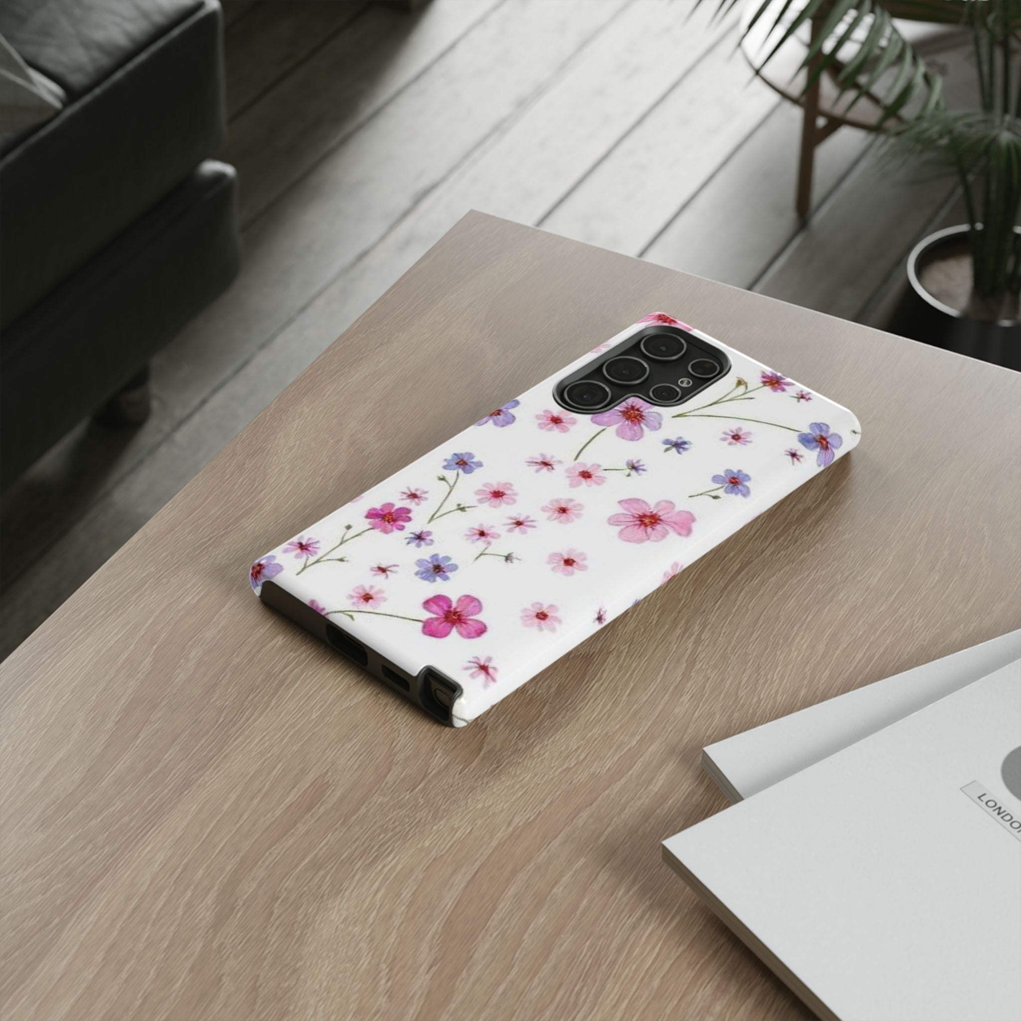 Pink Wildflower Tough Case for Android