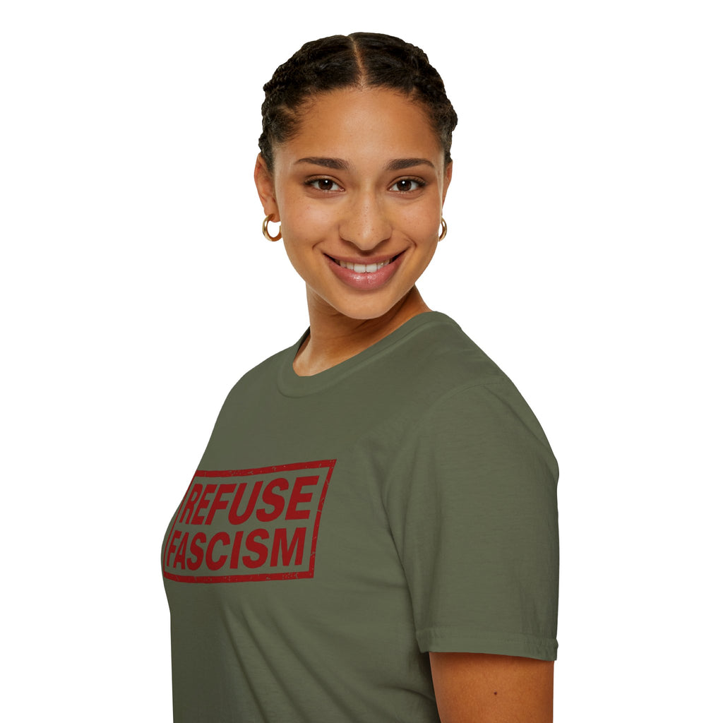 Refuse Fascism Tee — Political Protest Graphic T-Shirt