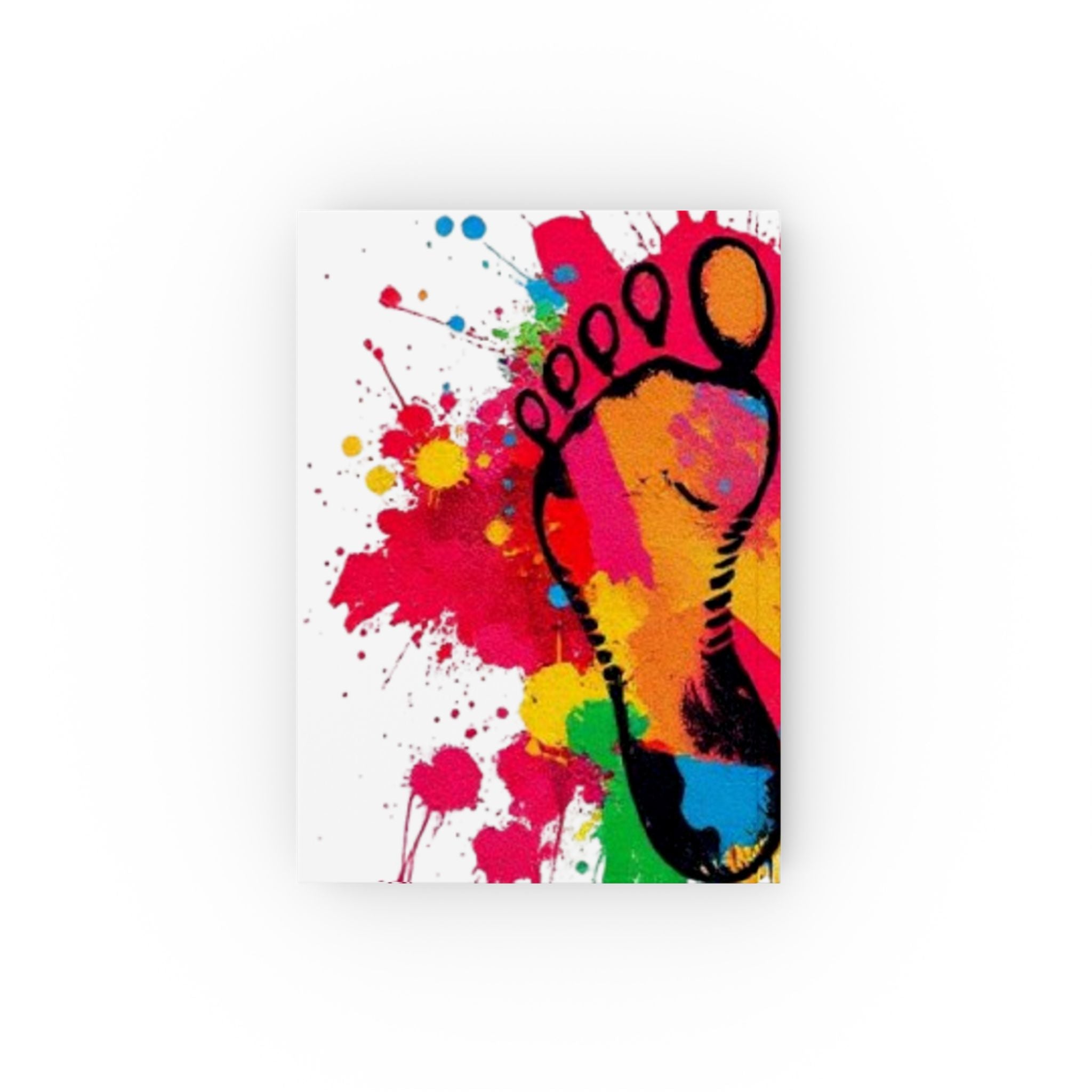 Rainbow Painted Feet Hard Backed Journal - Perfect for Gifts, Journaling, and Celebrations
