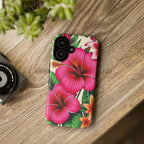 Tropical Hibiscus Phone Case for iPhone — Floral Tough Protective Cover