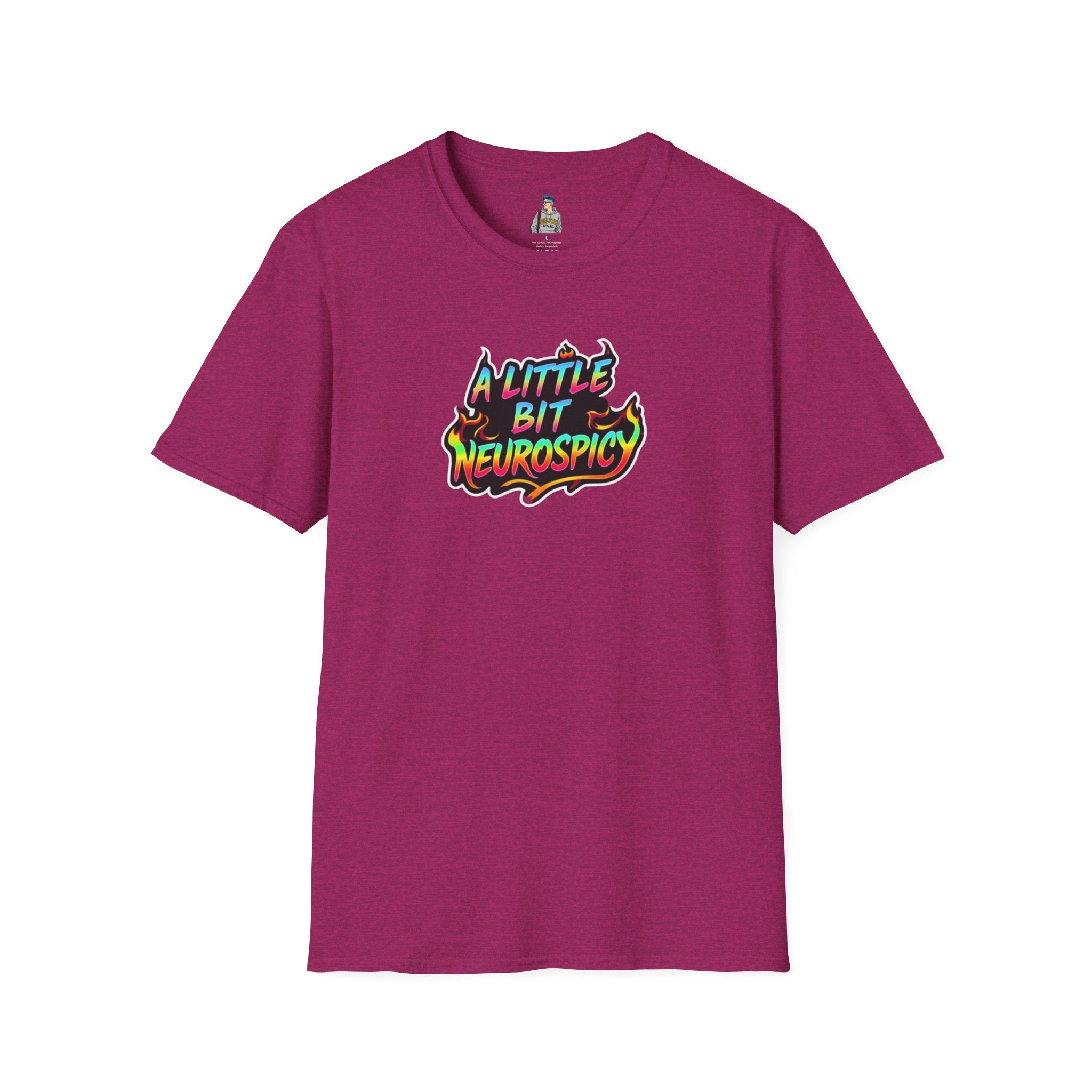 A Little Bit Neurospicy Unisex Softstyle T-Shirt - Fun & Quirky Graphic Tee for Neurodivergent Awareness