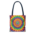Rainbow Mandala Tote Bag