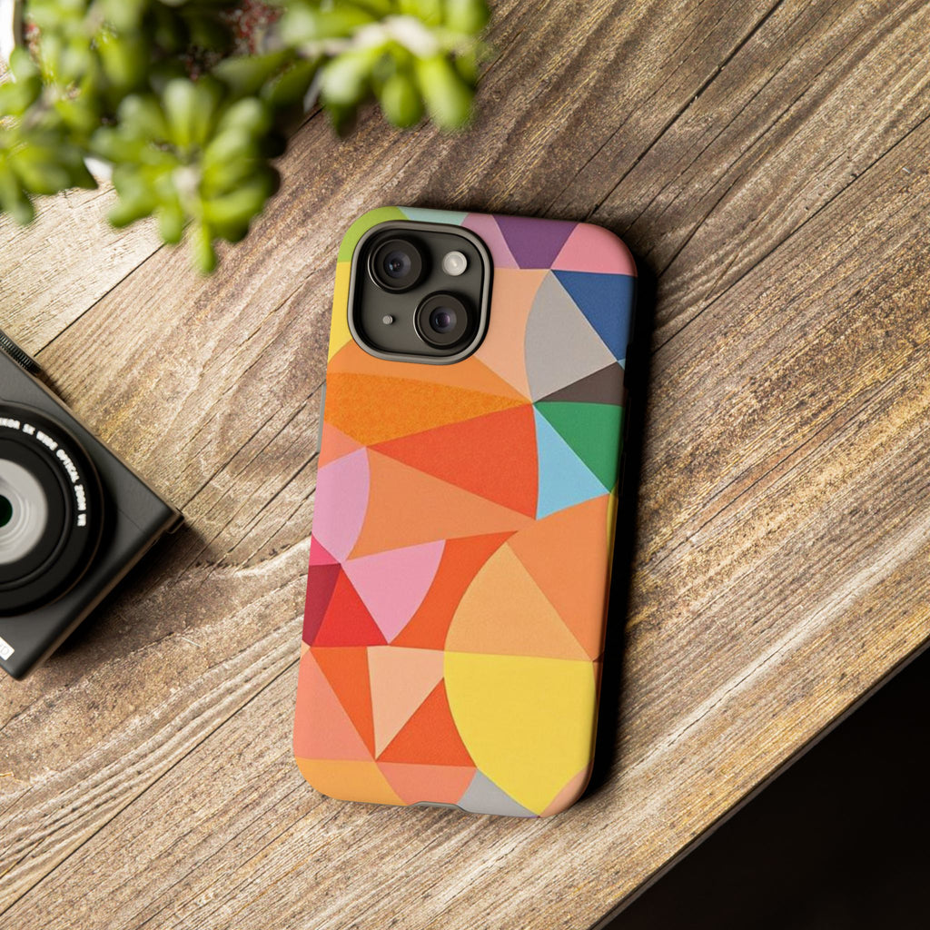 Colorful Geometric Tough Phone Case for iPhone