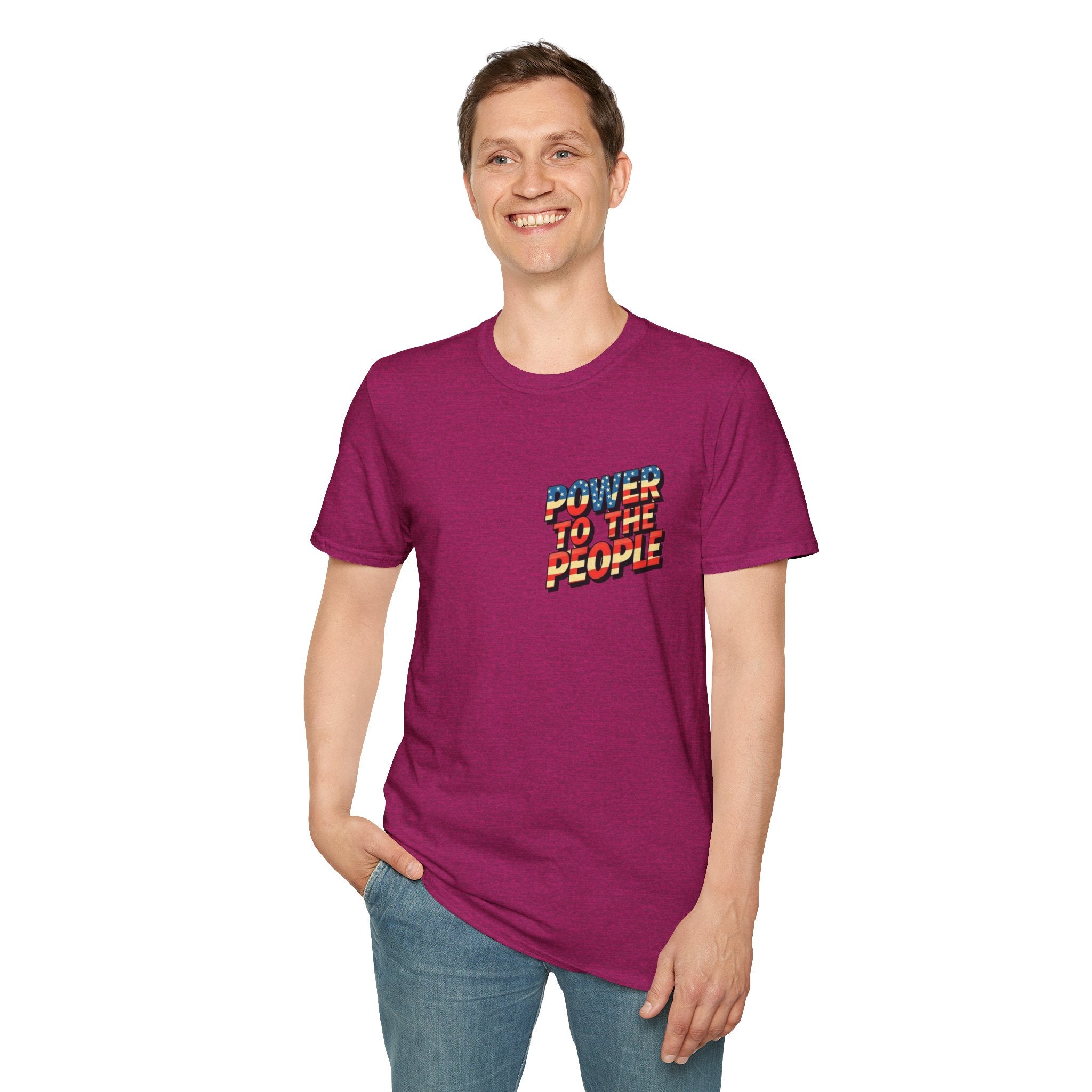 Power to the People Unisex Softstyle T-Shirt Classic Protest Tee