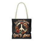 Love Costs Nothing, Give It Away Flag Tote Bag