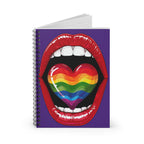 Vibrant LGBTQ+ Spiral Notebook - Ruled Lines with Colorful Heart Design