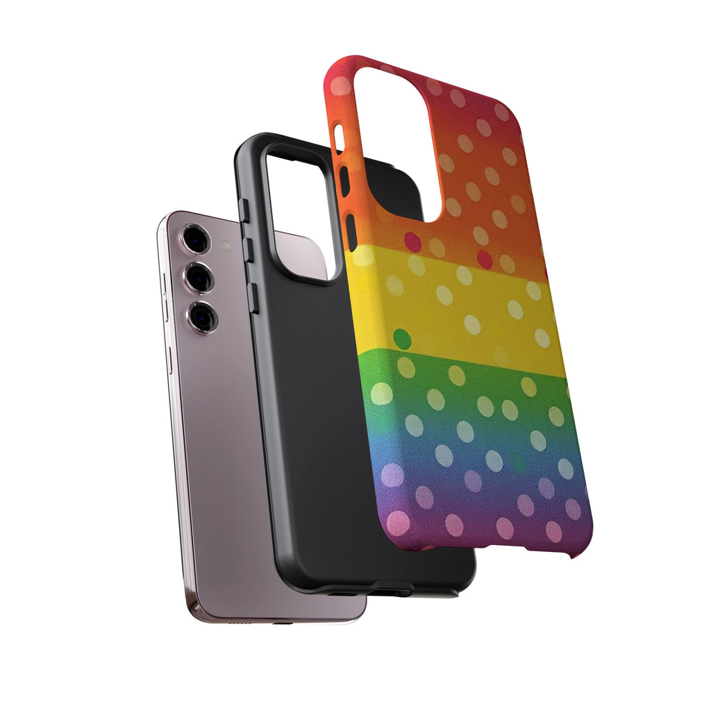 Rainbow Polka-Dot Tough Case for Android