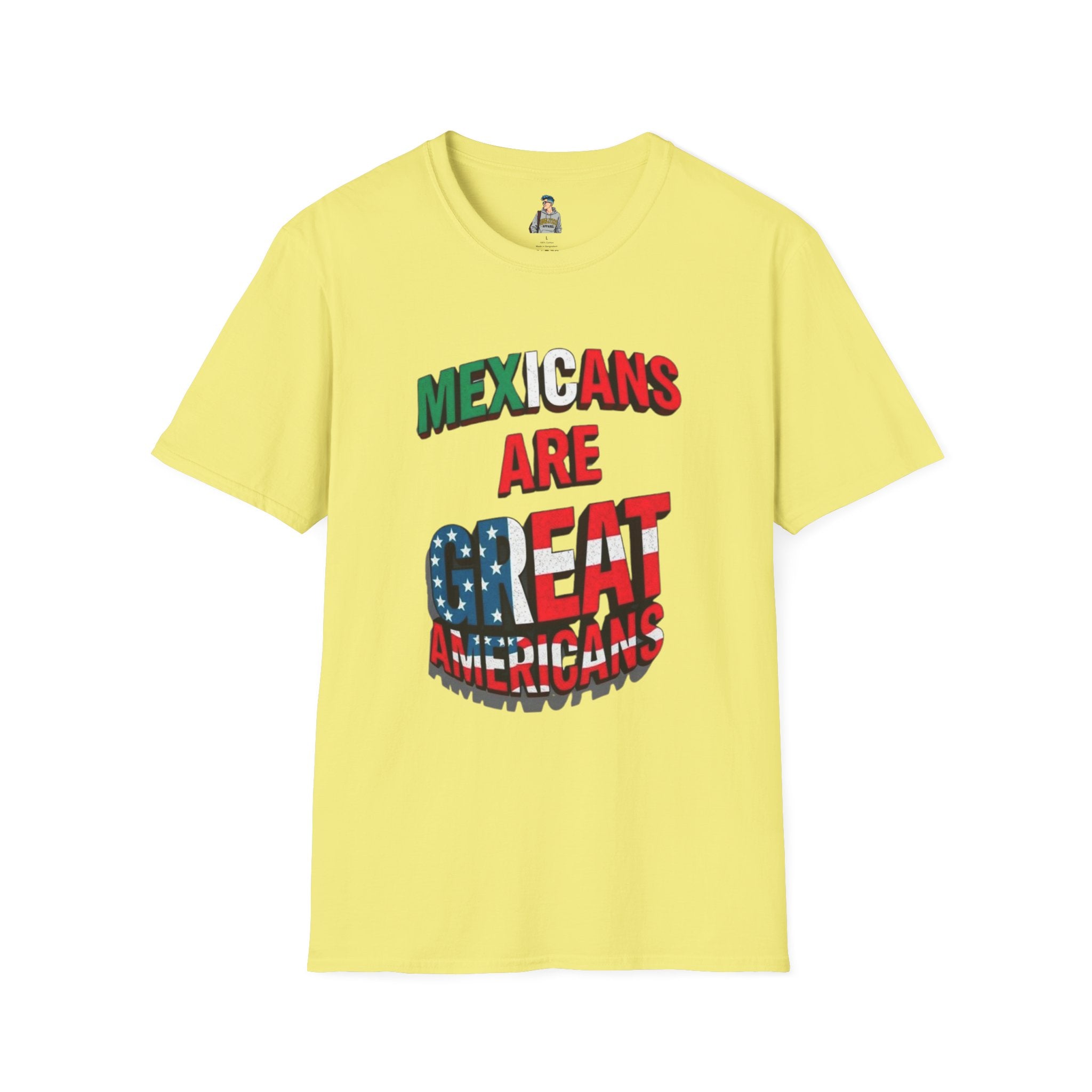 Unisex Softstyle T-Shirt - Mexicans Are Great Americans | Bilingual Pride Tee