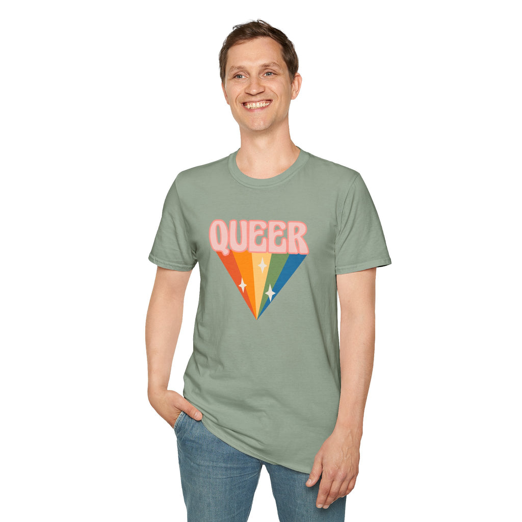 Queer Rainbow Sparkle Pride Tree Las Vegas T-Shirt