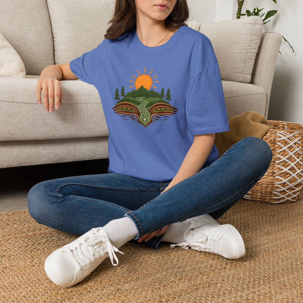 Mountain Scene Unisex Softstyle T-shirt