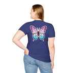 Trans Caterpillar to Butterfly Transformation T-Shirt, Unisex Graphic T-Shirt