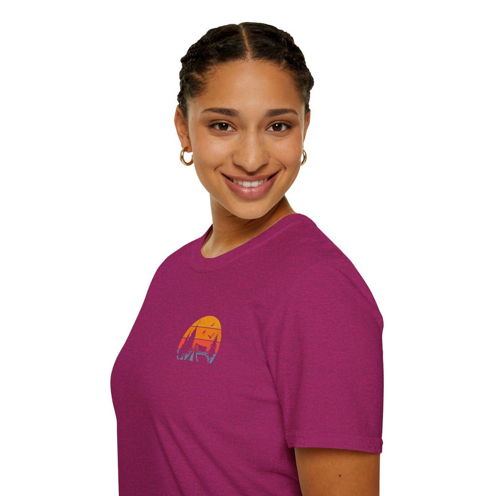 Unisex Softstyle T-Shirt - 'I'd Rather Be Camping' Adventure Tee
