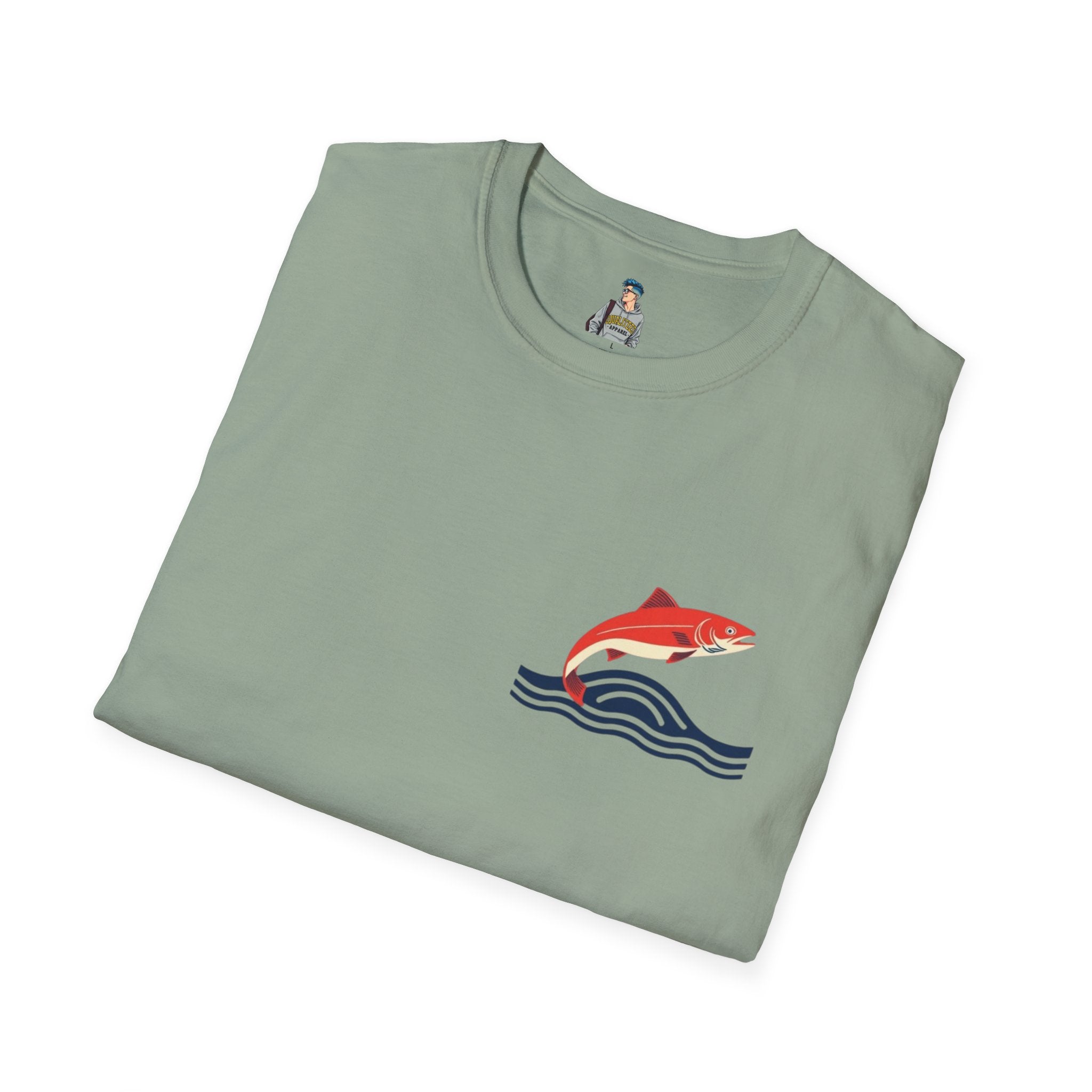 Jumping Salmon Native Pride Softstyle Unisex T-shirt