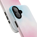 Pastel Cloud Tough Phone Case for iPhone Pink & Blue Gradient Protective Cover