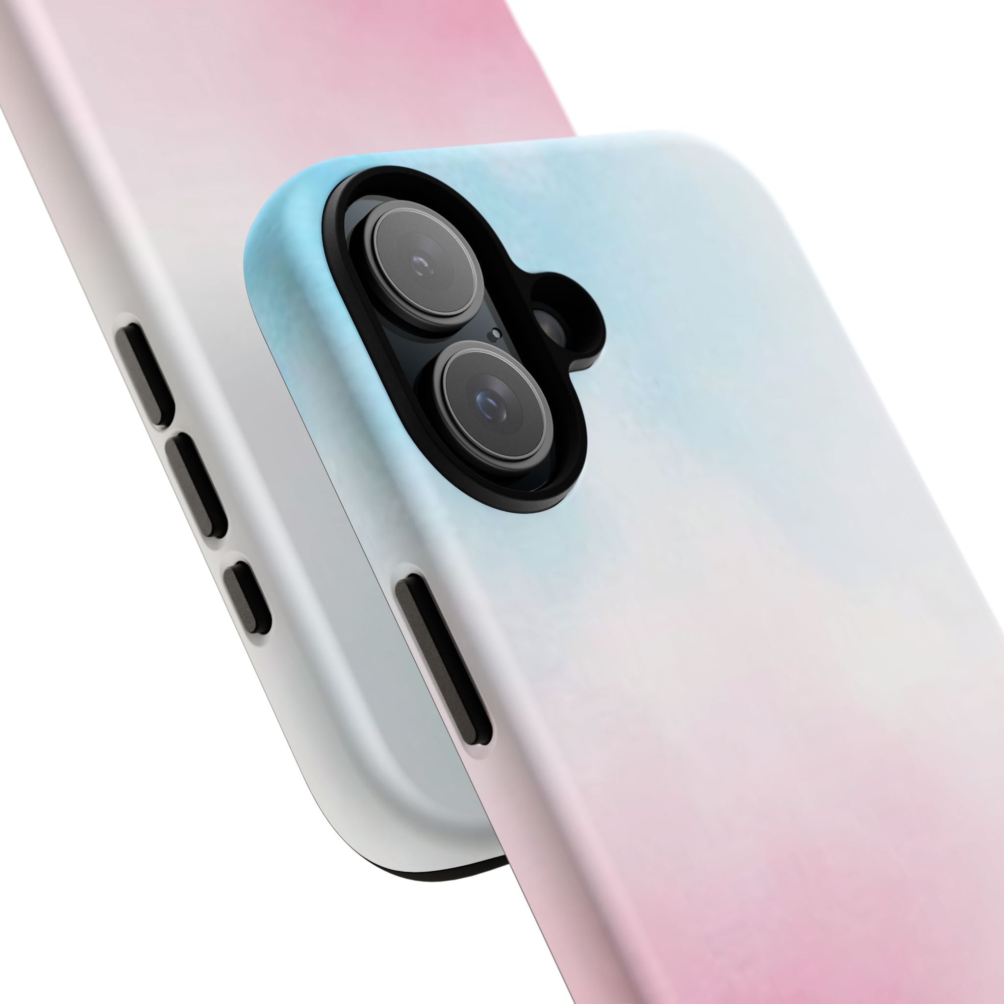 Pastel Cloud Tough Phone Case for iPhone Pink & Blue Gradient Protective Cover