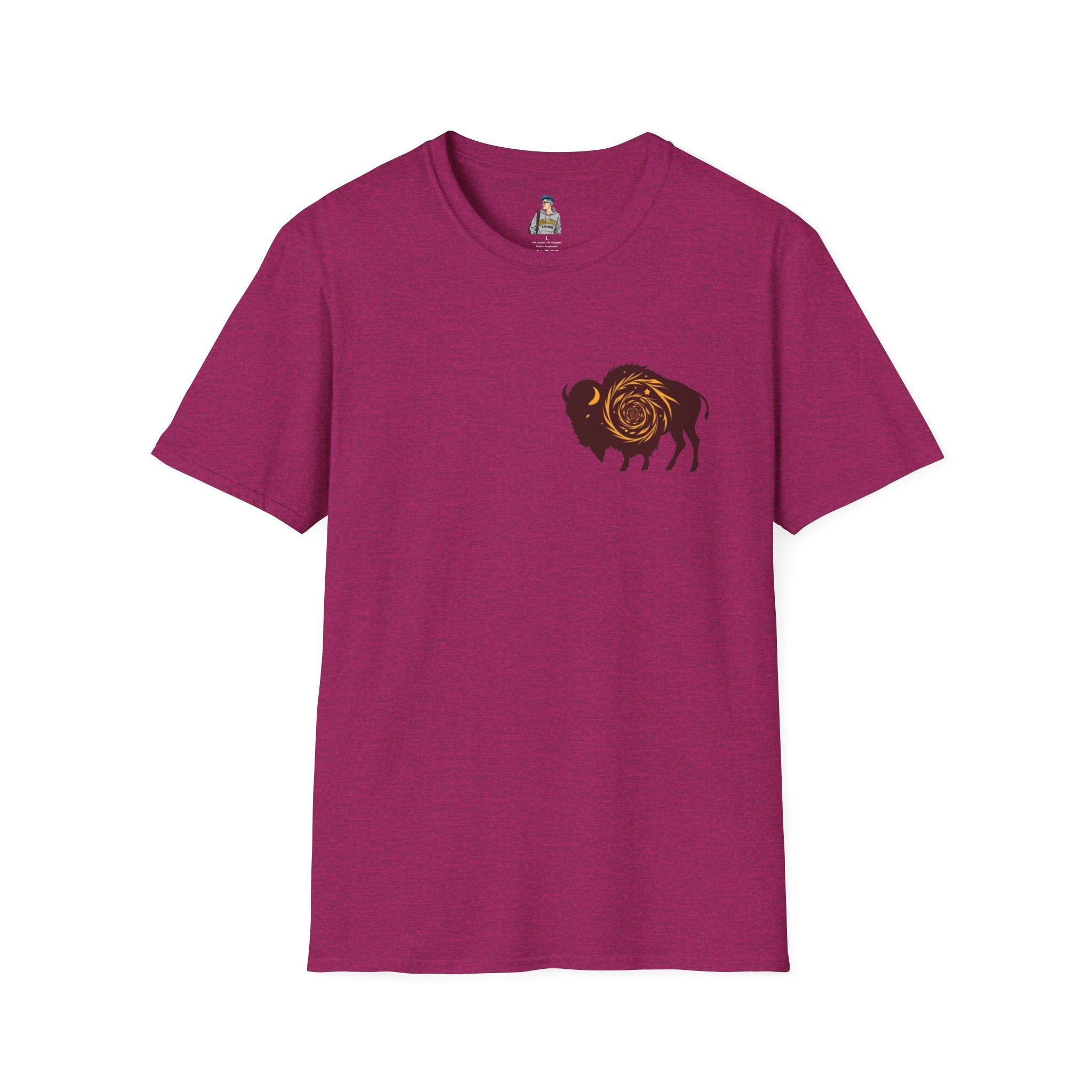 Buffalo Spiral Design Unisex Softstyle T-shirt