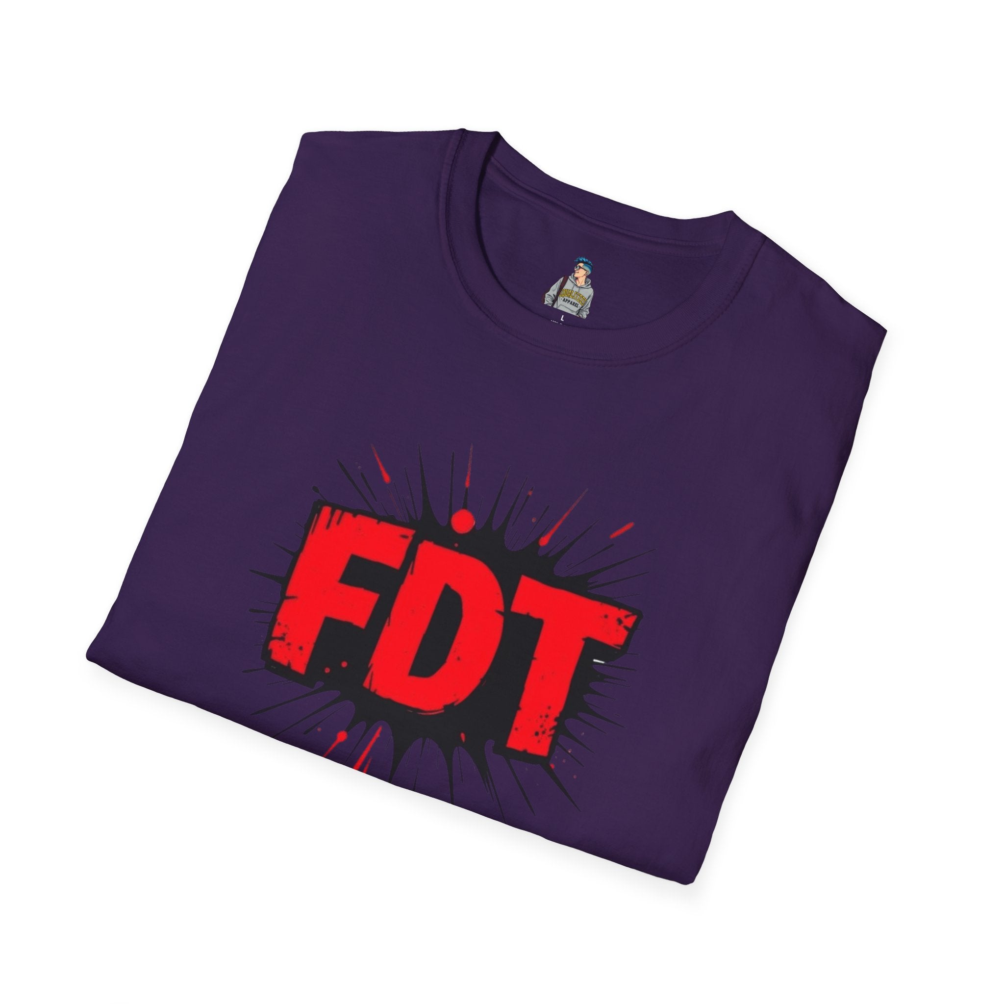 Unisex Softstyle T-Shirt with 'FDT' Graphic - Casual Streetwear for Everyday Style