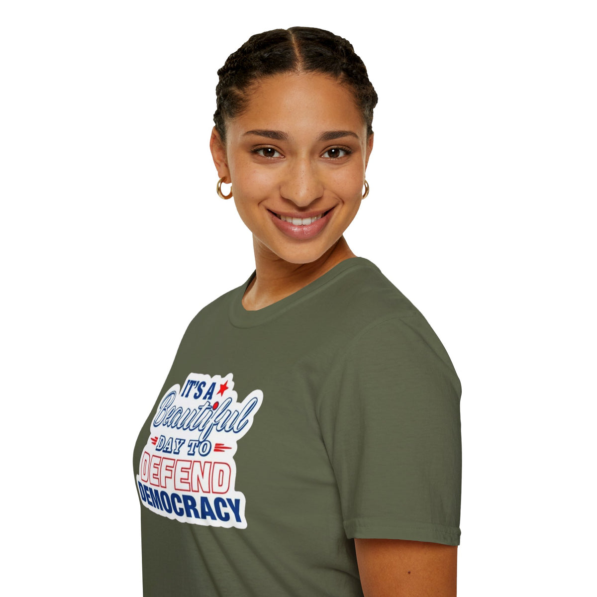 Defend Democracy Unisex Softstyle T-Shirt - Perfect for Activism and Everyday Wear