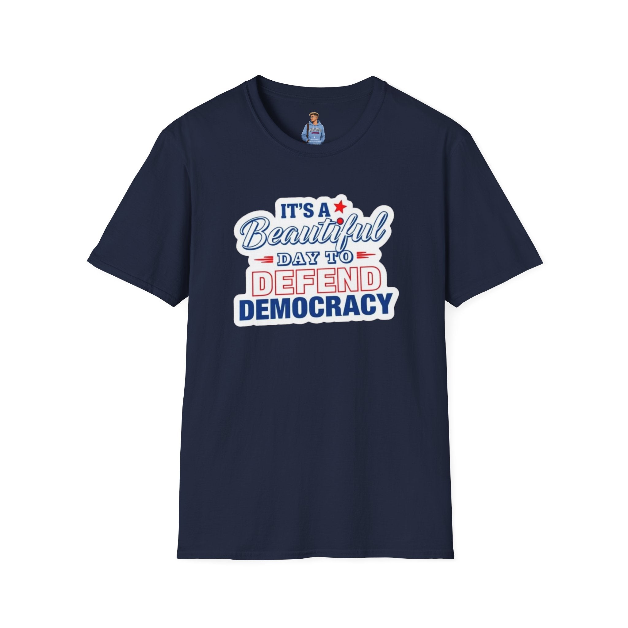 Defend Democracy Unisex Softstyle T-Shirt - Perfect for Activism and Everyday Wear