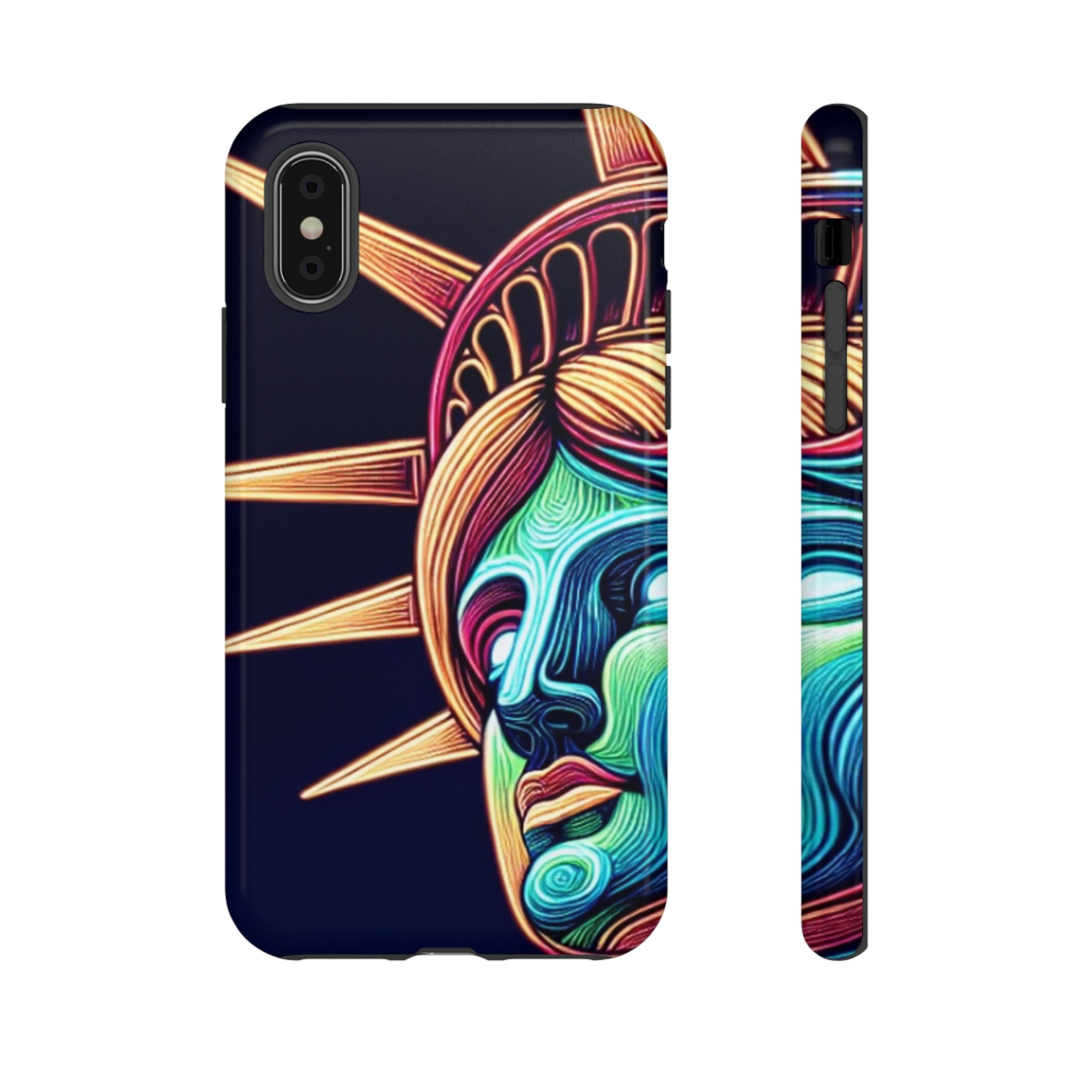 Statue of Liberty Neon Glowing Art Tough Case for Android & iPhone