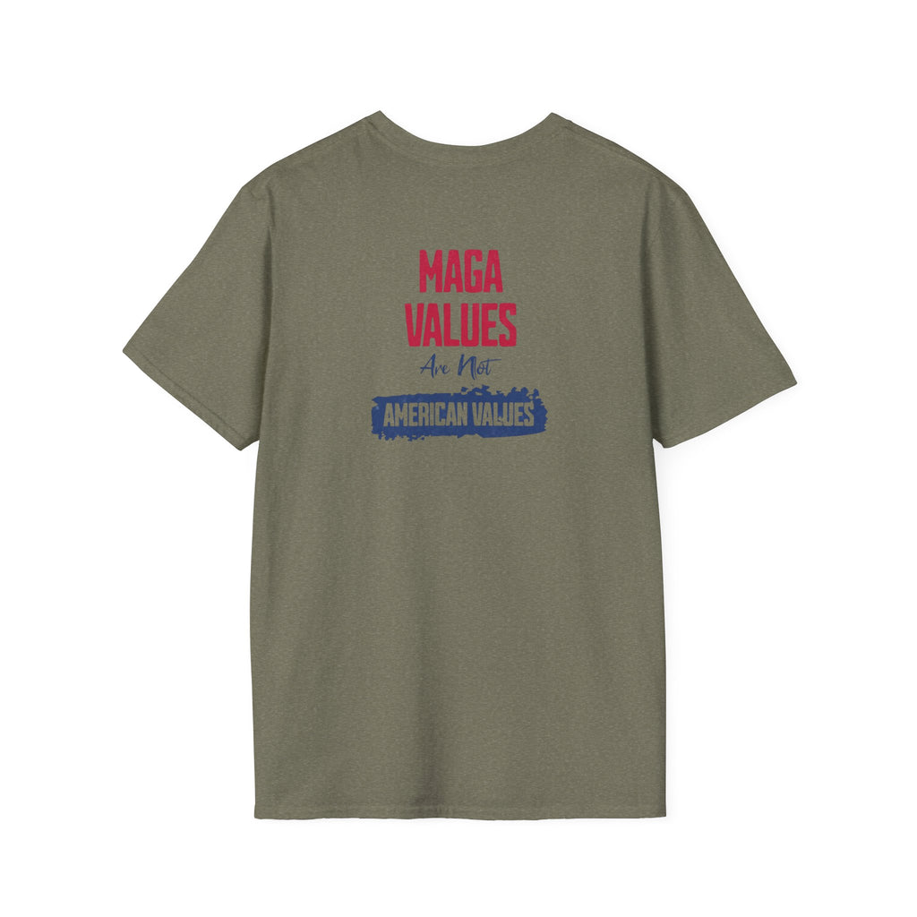 MAGA Values are NOT American Values Softstyle Unisex T-Shirt