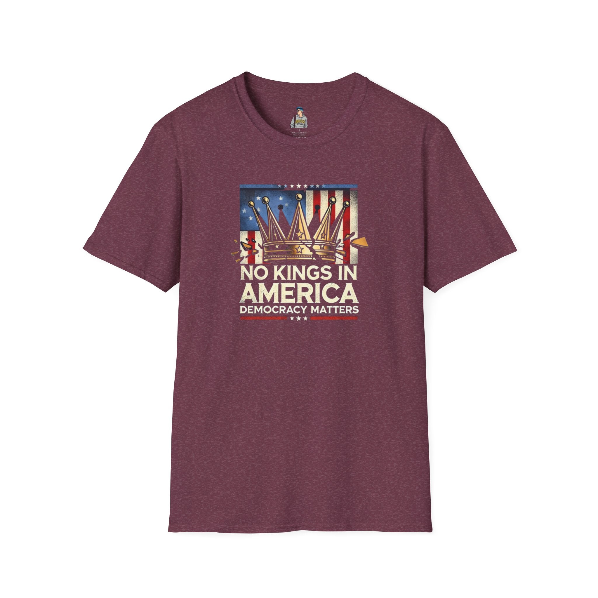 No Kings in America-Democracy Matters  Unisex Softstyle T-Shirt