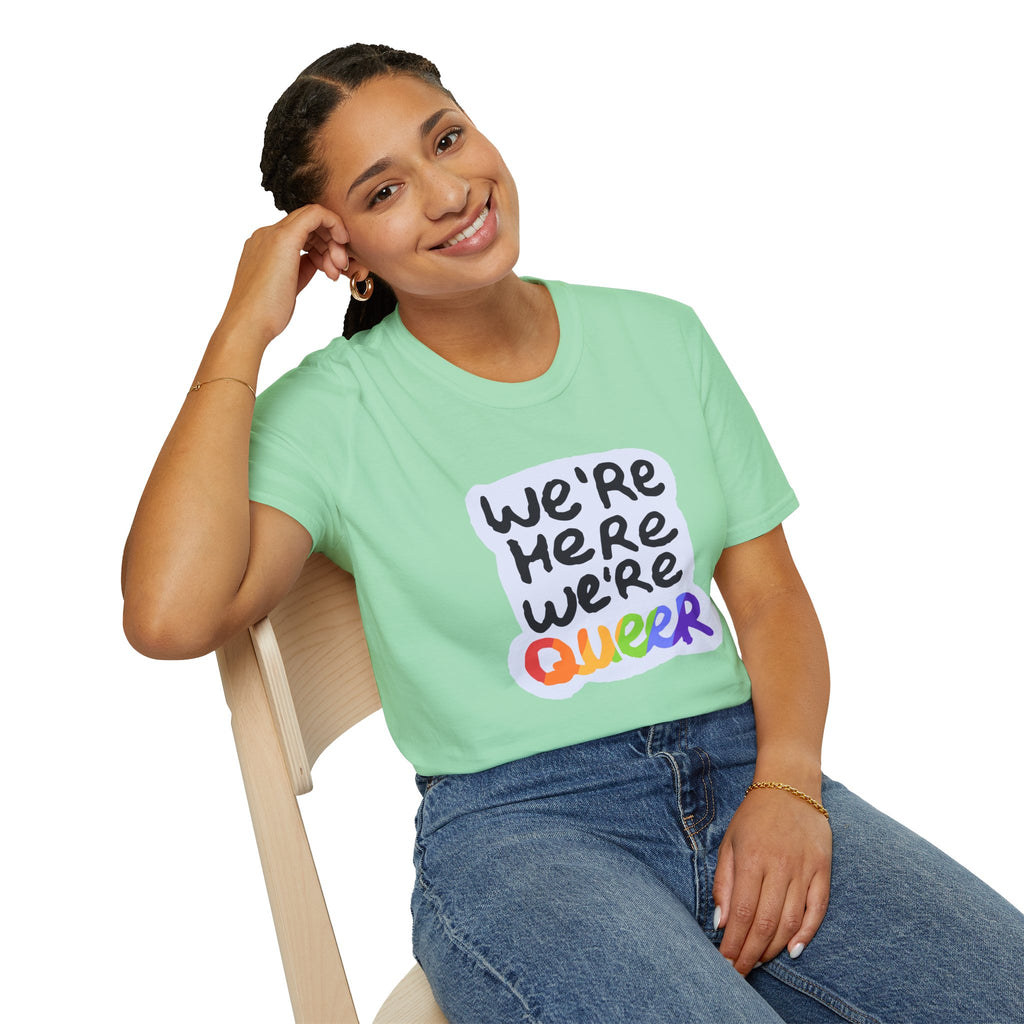 We’re Here We’re Queer Pride Tree Las Vegas T-Shirt