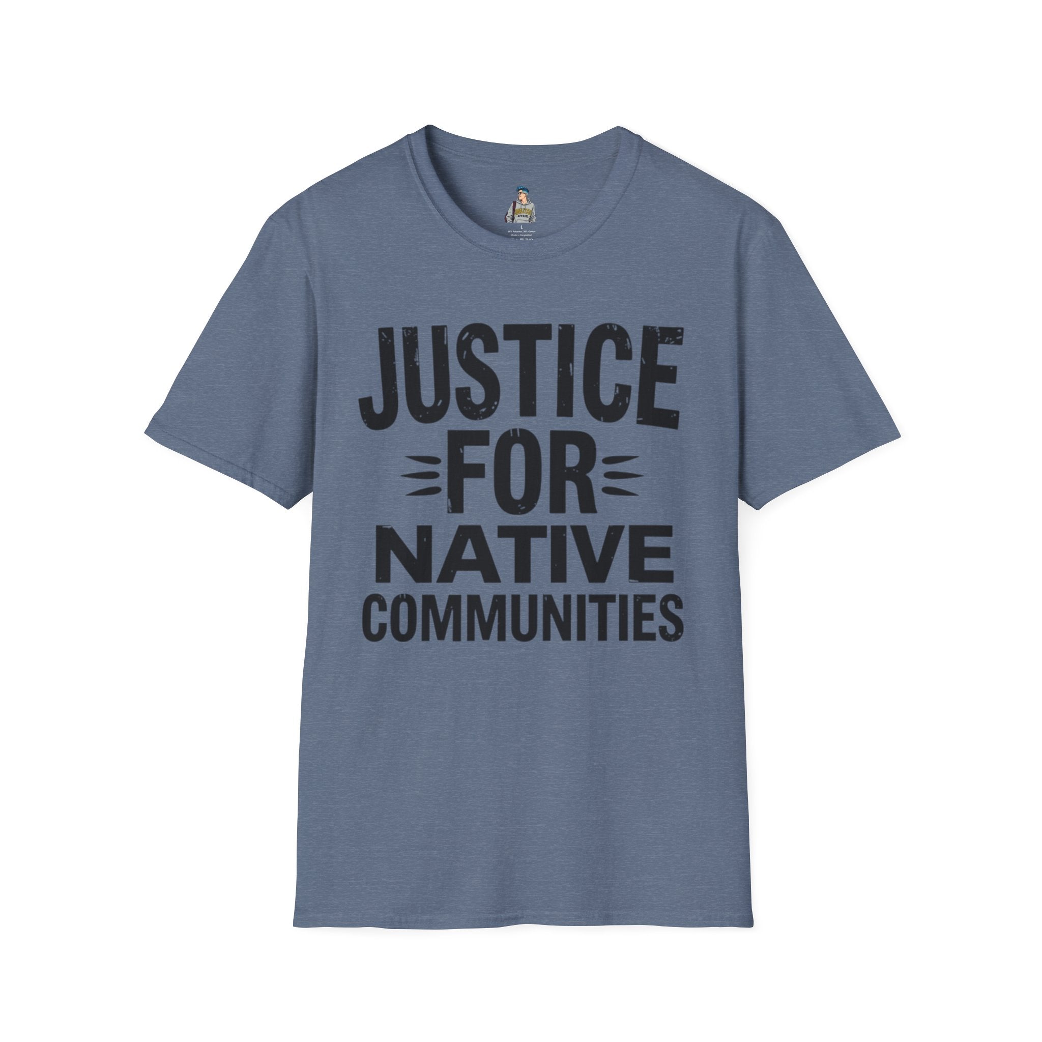 Justice for Native Communities Unisex Softstyle T-Shirt, Activism Tee, Social Justice Apparel, Comfortable Graphic Shirt, Gift for Advocates